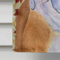 Bulldog English Fall Leaves Portrait Flag Canvas House Size