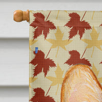 Corgi Fall Leaves Portrait Flag Canvas House Size