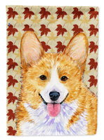 Corgi Fall Leaves Portrait Flag Canvas House Size