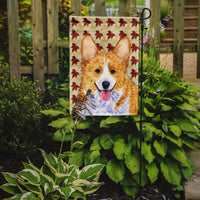 Corgi Fall Leaves Portrait Flag Garden Size