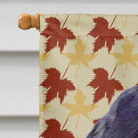 Cocker Spaniel Fall Leaves Portrait Flag Canvas House Size