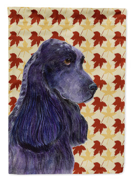 Cocker Spaniel Fall Leaves Portrait Flag Canvas House Size