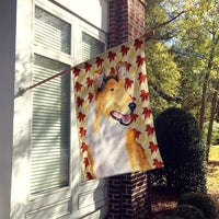 Collie Smooth Fall Leaves Portrait Flag Canvas House Size