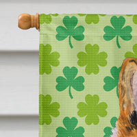 Collie Smooth St. Patrick's Day Shamrock Portrait Flag Canvas House Size