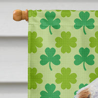 Clumber Spaniel St. Patrick's Day Shamrock Portrait Flag Canvas House Size