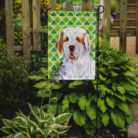 Clumber Spaniel St. Patrick's Day Shamrock Portrait Flag Garden Size