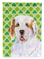 Clumber Spaniel St. Patrick's Day Shamrock Portrait Flag Garden Size