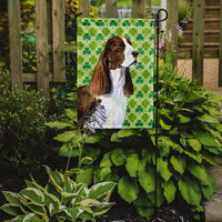 Springer Spaniel St. Patrick's Day Shamrock Portrait Flag Garden Size