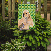 Cocker Spaniel St. Patrick's Day Shamrock Portrait Flag Garden Size