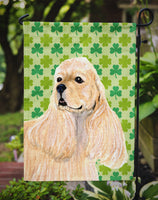 Cocker Spaniel St. Patrick's Day Shamrock Portrait Flag Garden Size