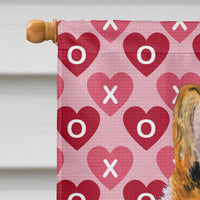Collie Smooth Hearts Love and Valentine's Day Portrait Flag Canvas House Size