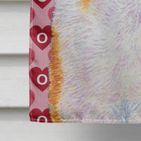 Collie Smooth Hearts Love and Valentine's Day Portrait Flag Canvas House Size