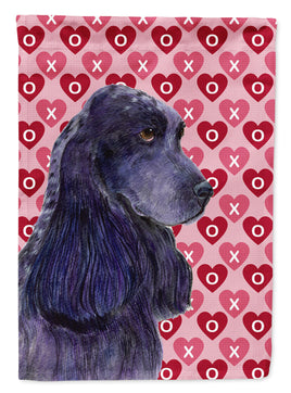 Cocker Spaniel Hearts Love and Valentine's Day Portrait Flag Canvas House Size
