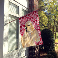 Cocker Spaniel Hearts Love and Valentine's Day Portrait Flag Canvas House Size