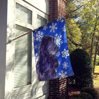 Cocker Spaniel Winter Snowflakes Holiday Flag Canvas House Size