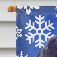 Cocker Spaniel Winter Snowflakes Holiday Flag Canvas House Size