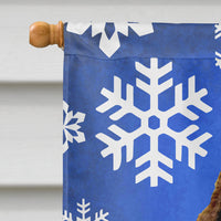 Springer Spaniel Winter Snowflakes Holiday Flag Canvas House Size