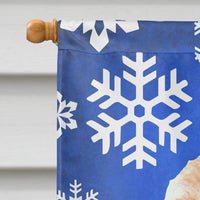 Cocker Spaniel Winter Snowflakes Holiday Flag Canvas House Size
