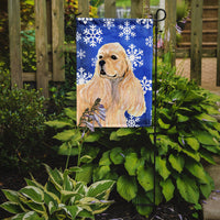 Cocker Spaniel Winter Snowflakes Holiday Flag Garden Size