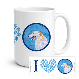Caroline's Treasures SS4751-BU-CM15 Borzoi Coffee Mug 15 ounce SS4751, 15 ounce, multicolor