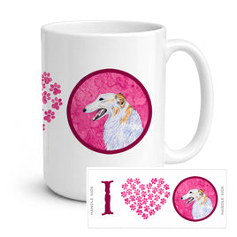 Caroline's Treasures SS4751-PK-CM15 Borzoi Coffee Mug 15 ounce SS4751, 15 ounce, multicolor