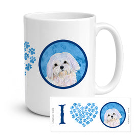 Caroline's Treasures SS4758-BU-CM15 Maltese Coffee Mug 15 ounce SS4758, 15 ounce, multicolor