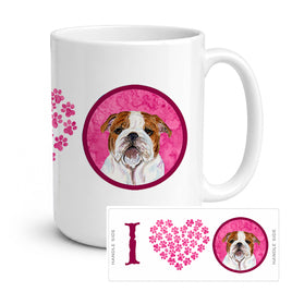 Caroline's Treasures SS4760-PK-CM15 Bulldog English Coffee Mug 15 ounce SS4760, 15 ounce, multicolor