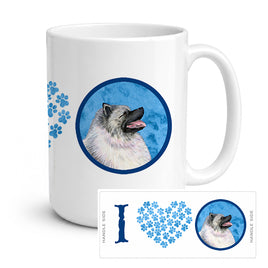 Caroline's Treasures SS4764-BU-CM15 Keeshond Coffee Mug 15 ounce SS4764, 15 ounce, multicolor