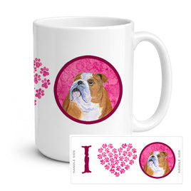 Caroline's Treasures SS4767-PK-CM15 Bulldog English Coffee Mug 15 ounce SS4767, 15 ounce, multicolor