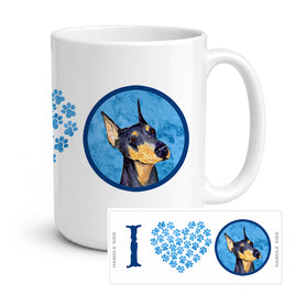 Caroline's Treasures SS4771-BU-CM15 Doberman Coffee Mug 15 ounce SS4771, 15 ounce, multicolor