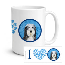 Caroline's Treasures SS4773-BU-CM15 Bearded Collie Coffee Mug 15 ounce SS4773, 15 ounce, multicolor
