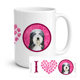 Caroline's Treasures SS4773-PK-CM15 Bearded Collie Coffee Mug 15 ounce SS4773, 15 ounce, multicolor