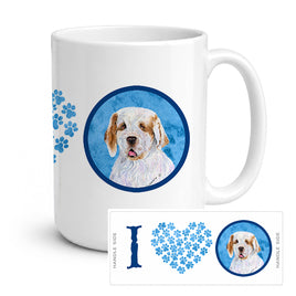 Caroline's Treasures SS4776-BU-CM15 Clumber Spaniel Coffee Mug 15 ounce SS4776, 15 ounce, multicolor