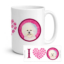 Caroline's Treasures SS4802-PK-CM15 Bichon Frise Coffee Mug 15 ounce SS4802, 15 ounce, multicolor
