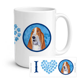Caroline's Treasures SS4804-BU-CM15 Basset Hound Coffee Mug 15 ounce SS4804, 15 ounce, multicolor