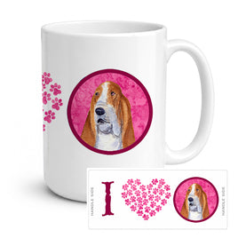 Caroline's Treasures SS4804-PK-CM15 Basset Hound Coffee Mug 15 ounce SS4804, 15 ounce, multicolor