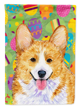 Corgi Easter Eggtravaganza Flag Canvas House Size