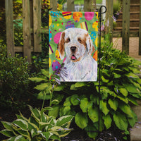 Clumber Spaniel Easter Eggtravaganza Flag Garden Size