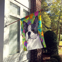 Boston Terrier Easter Eggtravaganza Flag Canvas House Size
