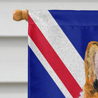 Collie Smooth with English Union Jack British Flag Flag Canvas House Size SS4912CHF