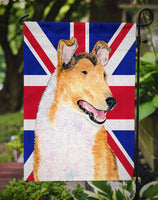 Collie Smooth with English Union Jack British Flag Flag Garden Size SS4912GF