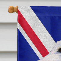 Borzoi with English Union Jack British Flag Flag Canvas House Size SS4917CHF
