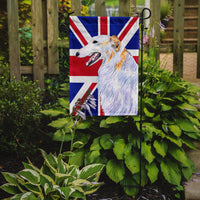 Borzoi with English Union Jack British Flag Flag Garden Size SS4917GF