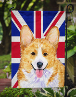 Corgi with English Union Jack British Flag Flag Garden Size SS4928GF