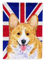 Corgi with English Union Jack British Flag Flag Garden Size SS4928GF