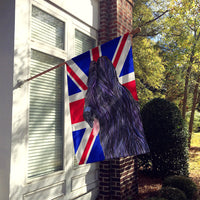 Briard with English Union Jack British Flag Flag Canvas House Size SS4931CHF