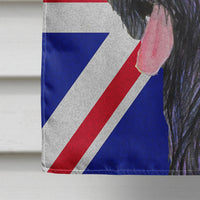 Briard with English Union Jack British Flag Flag Canvas House Size SS4931CHF