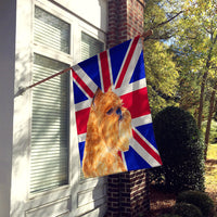 Brussels Griffon with English Union Jack British Flag Flag Canvas House Size SS4936CHF