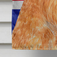 Brussels Griffon with English Union Jack British Flag Flag Canvas House Size SS4936CHF