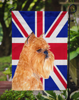 Brussels Griffon with English Union Jack British Flag Flag Garden Size
